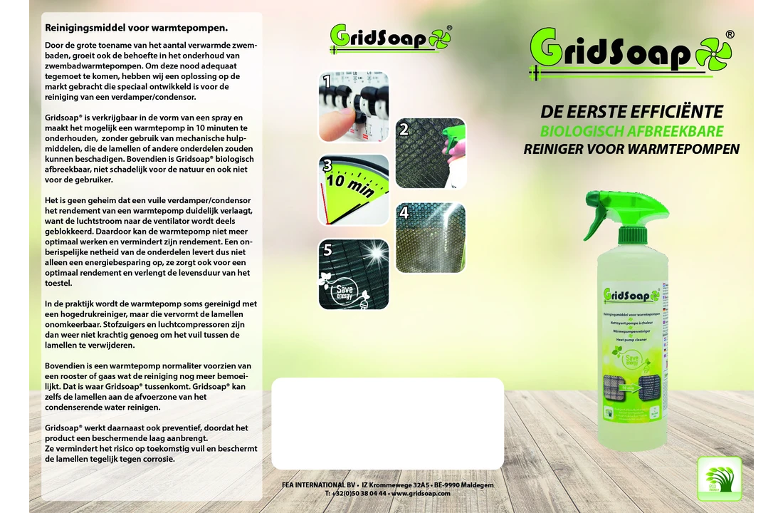 Grielzeep Gridsoap Grielzeep 1 Liter Met Handsprayer - Warmtepomp Reiniger - Afbeelding 3