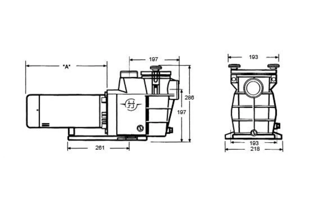 Hayward Hayward Max Flo Zwembadpomp 15m3/u 380v 1.5 Pk - Krachtstroom - Afbeelding 3